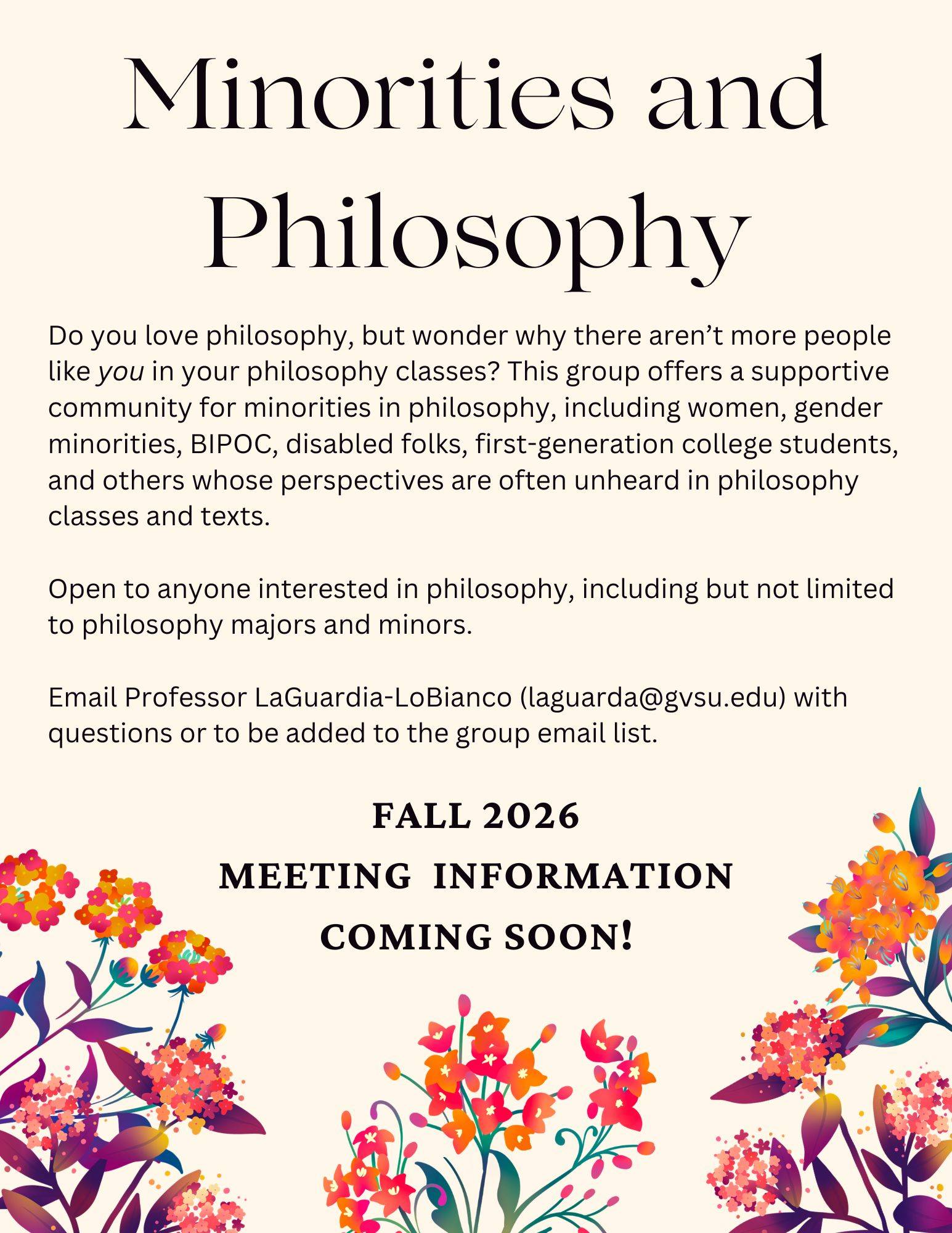 Minorities and Philosophy information